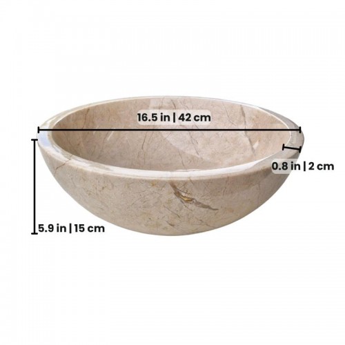 Beige Marble Vessel Sink, Natural Stone Countertop Sink, Rustic Vessel Sink, Marble Bathroom Sink, Unique Vanity Basin, Stone Basin Sink